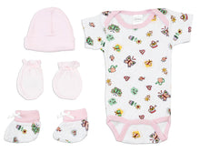 Load image into Gallery viewer, Newborn Baby Girls 4 Pc Layette Baby Shower Gift