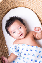 Load image into Gallery viewer, ORGANIC SWADDLE - BLUE BUTTERFLY