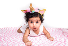 Load image into Gallery viewer, ORGANIC SWADDLE - PINK RAINBOW