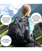 Load image into Gallery viewer, Obersee Oslo Diaper Bag Backpack | Detachable Baby Bottle Snack Cooler