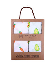 Load image into Gallery viewer, ORGANIC SWADDLE SET - FIRST FOODS