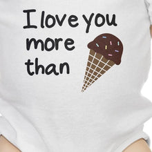 Load image into Gallery viewer, Dear Dad Icecream White Funny Design Baby Bodysuit
