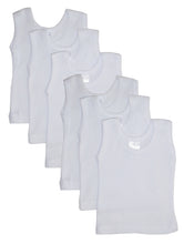 Load image into Gallery viewer, Bambini White Tank Top 6 Pack