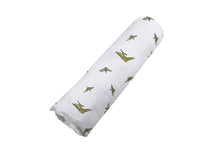 Load image into Gallery viewer, Pteranodon Cotton Muslin Swaddle