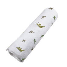 Load image into Gallery viewer, Pteranodon Cotton Muslin Swaddle