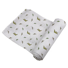 Load image into Gallery viewer, Pteranodon Cotton Muslin Swaddle