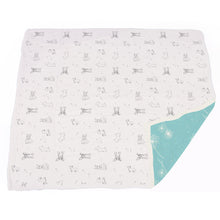 Load image into Gallery viewer, Corgi and Dandelion Seeds Bamboo Muslin Newcastle Blanket