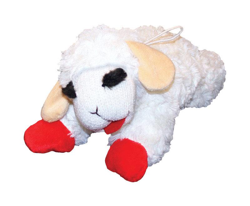 Multipet Multicolored Lamb Chop Plush Dog Toy Small 1
