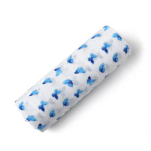 Load image into Gallery viewer, ORGANIC SWADDLE - BLUE BUTTERFLY
