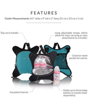 Load image into Gallery viewer, Obersee Oslo Diaper Bag Backpack | Detachable Baby Bottle Snack Cooler
