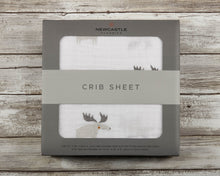 Load image into Gallery viewer, Mister Moose Cotton Muslin Crib Sheet

