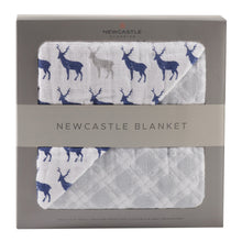 Load image into Gallery viewer, Blue Deer and Glacier Grey Newcastle Blanket
