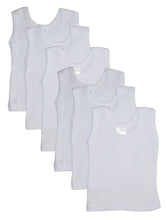 Load image into Gallery viewer, Bambini White Tank Top 6 Pack
