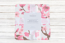 Load image into Gallery viewer, Cherry Blossom Bamboo Muslin Throw Blanket
