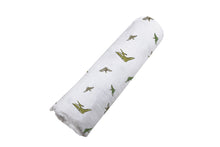Load image into Gallery viewer, Pteranodon Cotton Muslin Swaddle
